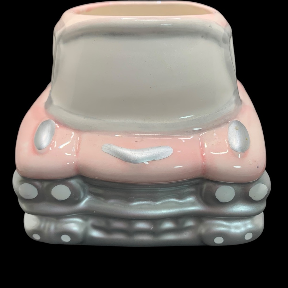 Vintage MARY KAY PINK CADILLAC MUG MOVABLE WHEELS BY APPLAUSE 1989 RETIRED